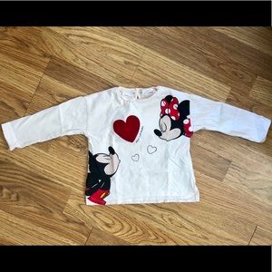 Baby girl Mickey & Minnie long sleeve top